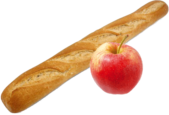 Opération Pomme-Baguette avec le collège Notre Dame de Reims.