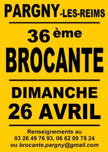 Brocante de Pargny Lès Reims 2020