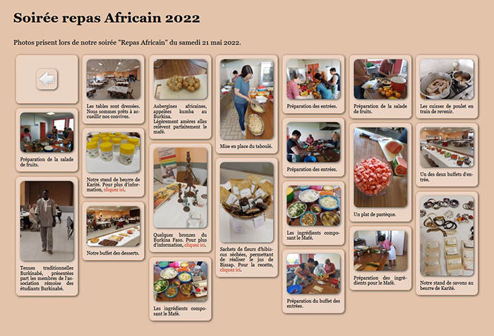 Soirée repas africain du 15 juin 2019.