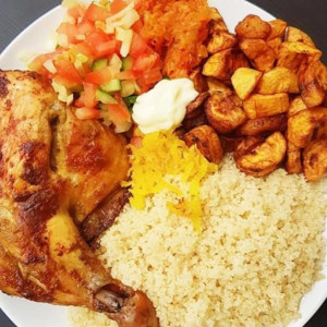 Attiéké au poulet